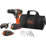 Black & Decker Akku Schlagbohrschrauber 18V inkl. 2 x 2,0 Ah + Werkzeugtasche