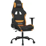 vidaXL Gaming-Stuhl mit Fußstütze Schwarz und Orange Stoff