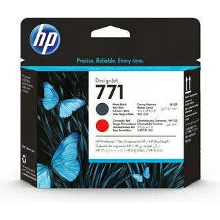 HP 771 matt schwarz + chromatic rot CE017A