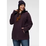 POLARINO Fleecejacke mit Kapuze für kalte Tage, aus Fleece, sportlicher Stil, atmungsaktiv, Gr. 40, aubergine, , 37913957-40