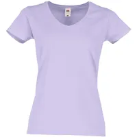 FRUIT OF THE LOOM Iconic 150 V-Neck T-Shirt Soft Lavender XXL