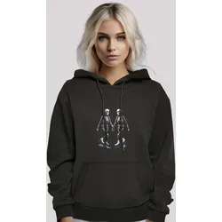 Kapuzenpullover F4NT4STIC "Skelettpaar Eislaufen Valentinstagsgeschenk", Damen, Gr. 4XL, schwarz, Obermaterial: 65% Baumwolle, 35% Polyester, casual, relaxed fit, Langarm, Pullover, Premium Qualität
