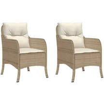 vidaXL Gartenstuhl 54,2 x 63 x 33 cm beige 2 St.
