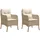 vidaXL Gartenstuhl 54,2 x 63 x 33 cm beige 2 St.