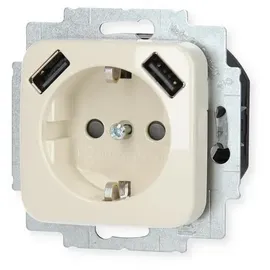 Busch-Jaeger Doppelsteckdose 2x USB Weiß