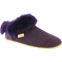 Living Kitzbühel Schurwolle Hausschuh Lammfell gefuttert, Sohle aus rutschhemmendem Naturkautschuk, Fellkragen aufstellbar - Violett - 36