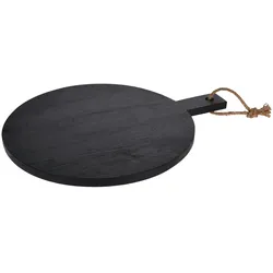 WellHome - Rundes Schneidebrett mit Gummiholzgriff Ideal für Lebensmittel Ø40cm