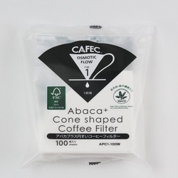 CAFEC Abaca+ Filterpapier  Cup 1, 100 Stück, Kaffeemaschinen Zubehör