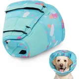 Hjumarayan Schutzkragen Hundehalskrause Leckschutz Verstellbar Wasserdicht Blau S blau