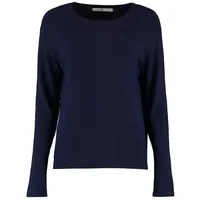 Hailys Pullover Langarm Rundhals Feinstrickpullover in Navy | S