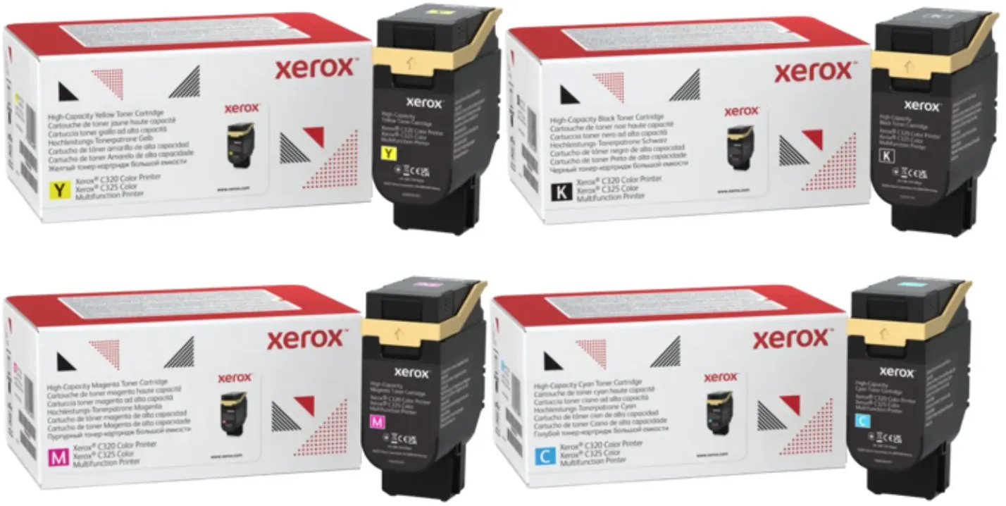 Xerox Toner-Set HC für C320 C325 Cyan Magenta Yellow Schwarz Toner Vorteilspaket Tonerset