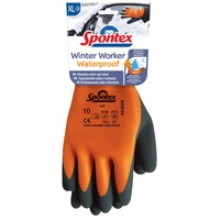 Spontex Winter Worker Waterproof Winter-Thermohandschuhe, orange, Größe L