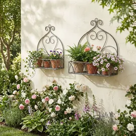 Ambiente Haus Wandregal 2er Set eckig grau