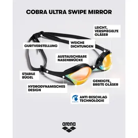 Arena Cobra Ultra Swipe 002507 Silber-Rot Einheitsgröße