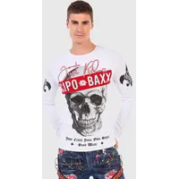 Cipo & Baxx "Sweatshirts", Herren, Gr. S, weiß, 95%