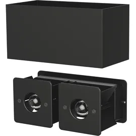 ledscom.de Wandleuchte CUBEL für außen, IP65, Up-/Downlight, schwarz matt, eckig, 2x G9 max. 10W