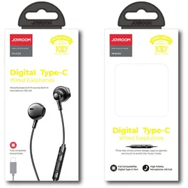 Joyroom In-Ear USB Typ-C Ohrhörer mit Fernbedienung USB-C Anschluss Kopfhörer Silber