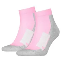 Puma Cushioned Quarter Socken 2er Pack Rosa/Grau 39-42