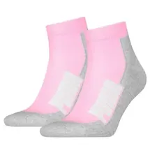 Puma Cushioned Quarter Socken 2er Pack Rosa/Grau 39-42