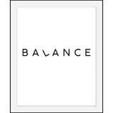 Queence Bild »Balance«, in 3 Größen, gerahmt, 24136426-0 schwarz B/H/T: 50 cm x 70 cm x 3 cm,