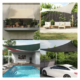 furnicato Sonnensegel 160 g/m2 Rot 5x6 m HDPE, (1-tlg) rot 5 cm x 6 cm