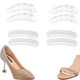 QIUMING Fersenschutz Silikon Selbstklebend Silicon Heel Pads Antislip Silikon Einlage Fersenkissen Fersenschutz Fersenschutz für Schuhe Anti-Rutsch-und Anti-Reibung Für High Heels (8)