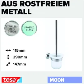 Tesa WC-Bürstengarnitur Moon Edelstahloptik