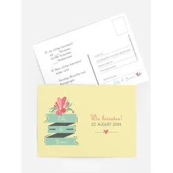 Antwortkarten Hochzeit selbst gestalten mit Spruch und Fotos im Onlinedesigner bei Meine-Kartenmanufaktur.de