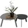 Lesli Living Ambia Garden Loungetisch, Schwarz, Metall, organisch, eckig, 55x46x28 cm, Loungemöbel, Loungetische