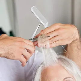 Boao 2er Set Metall Schwanz Kämme Silber Edelstahl