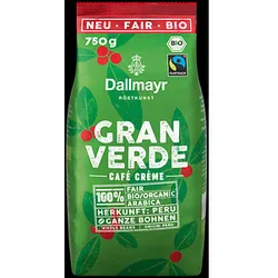 Dallmayr Gran Verde Bio-Kaffeebohnen Arabicabohnen 750,0 g