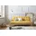 SalesFever Schlafsofa Strukturstoff 3-Sitzer Senfgelb