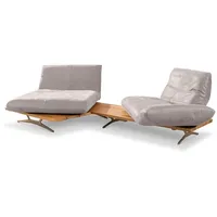 KOINOR Ecksofa Marilyn Leder Grau Asphalt