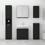 vidaXL Wand-Badeschrank Schwarz 32x20x67 cm