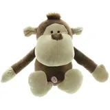 Dekoleidenschaft Bodentürstopper "Louie" Türstopper 1 kg schwer, Türfeststeller Affe, Türpuffer Boden, lustiger Tür- & Fensterstopper braun