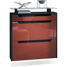 Vladon Annie 89 x 96 x 23 cm schwarz matt / rot