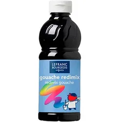 LEFRANC BOURGEOIS Gouache Liquide Redimix Temperafarbe schwarz 500,0 ml