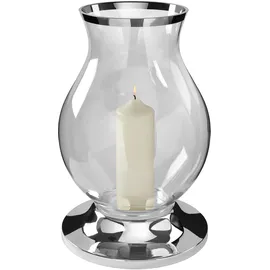 Fink Windlicht BIG Glas Metall Silber