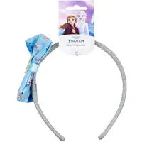 Die Eiskönigin Haarreif – Blau und Grau – aus 100% Polyester – inklusive Schleife an der Seite mit Elsa-Aufdruck – Originalprodukt entworfen in Spanien
