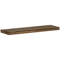 [en.casa] Wandregal, Dunkelbraun, Holzwerkstoff, 1 Fächer, 80x3.6x23 cm Wohnzimmer,