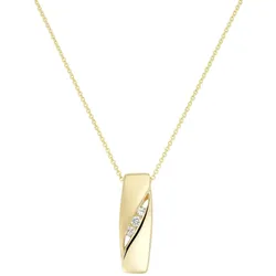 Luigi Merano Kette Anhänger matt, glanz, länglich, mit Brillanten, Gold 585 Ketten   Gold Damen 