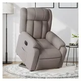 vidaXL Relaxsessel mit Aufstehhilfe Elektrisch Taupe Stoff