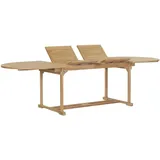 vidaXL Ausziehbarer Gartentisch 180-280x100x75 cm Massivholz Teak