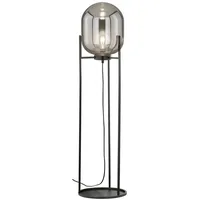 Fischer & Honsel Kleine LED Stehlampe Tripod mit Rauchglas