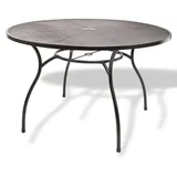 DEMA Las Vegas Gartentisch Ø 120 x 71 cm Grau/Schwarz
