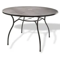 DEMA Las Vegas Gartentisch Ø 120 x 71 cm Grau/Schwarz
