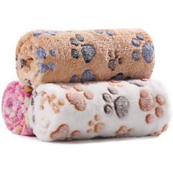 GelldG Tierdecke Hundedecke, waschbar fleecedecke, katzendecke, 3 Pack Weiche Warme beige|braun|rosa