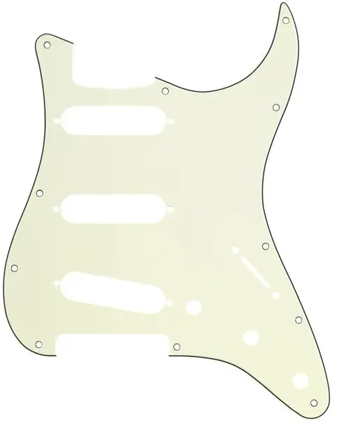 Fender Pickguard Strat SSS 3-ply Mint Green