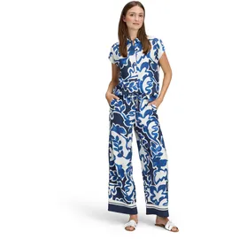 Betty & Co Schlupfhose mit Print Blau/Weiß 36