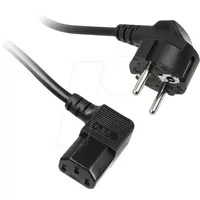 Kolink Netzkabel für Computer Schwarz SchuKo auf Kaltgerätestecker C13-1,8